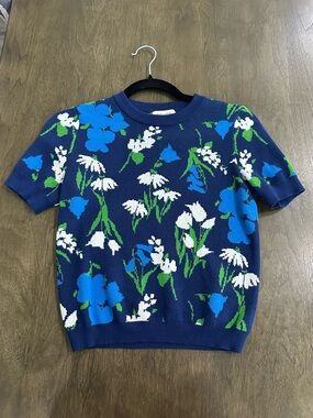 Kate Spade x Target Floral Women’s Crew Neck Sweater Blue